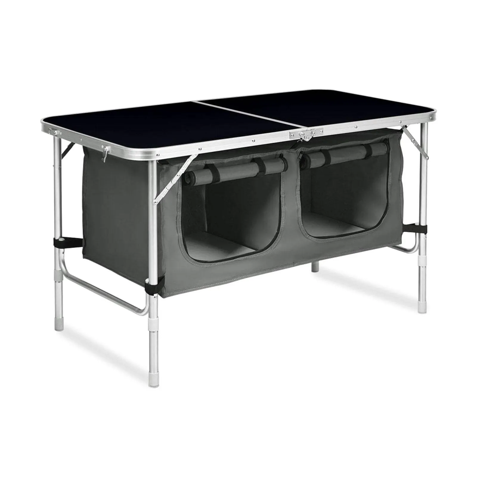KILIROO Camping Table 120cm Black with Grey Storage Bag