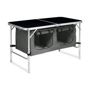 KILIROO Camping Table 120cm Black with Grey Storage Bag