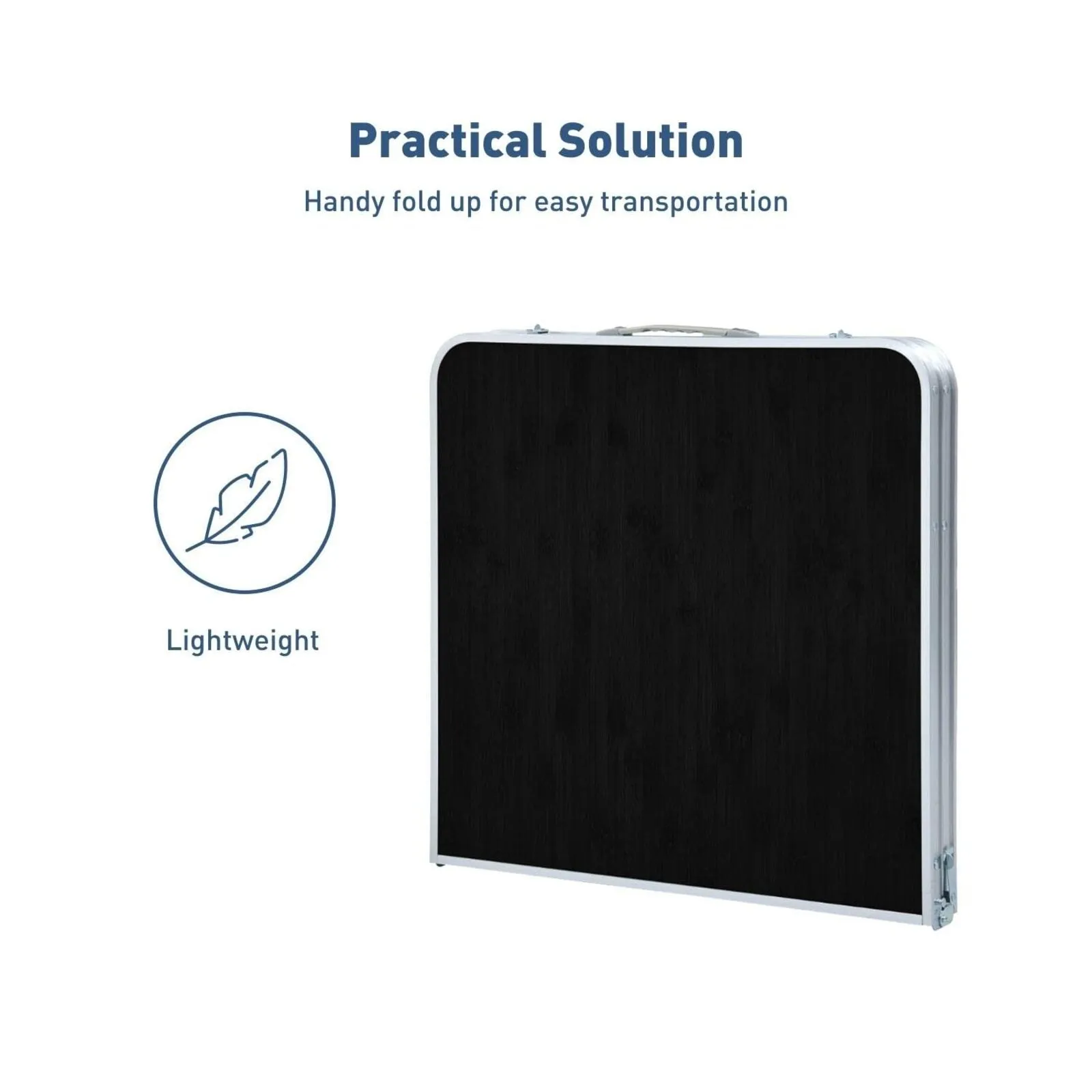 KILIROO Camping Table 120cm Black with Grey Storage Bag