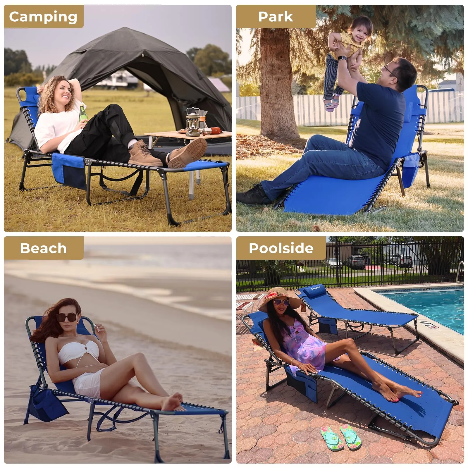 KingCamp BERLIN Classic Adjustable Cot Lounge Chair