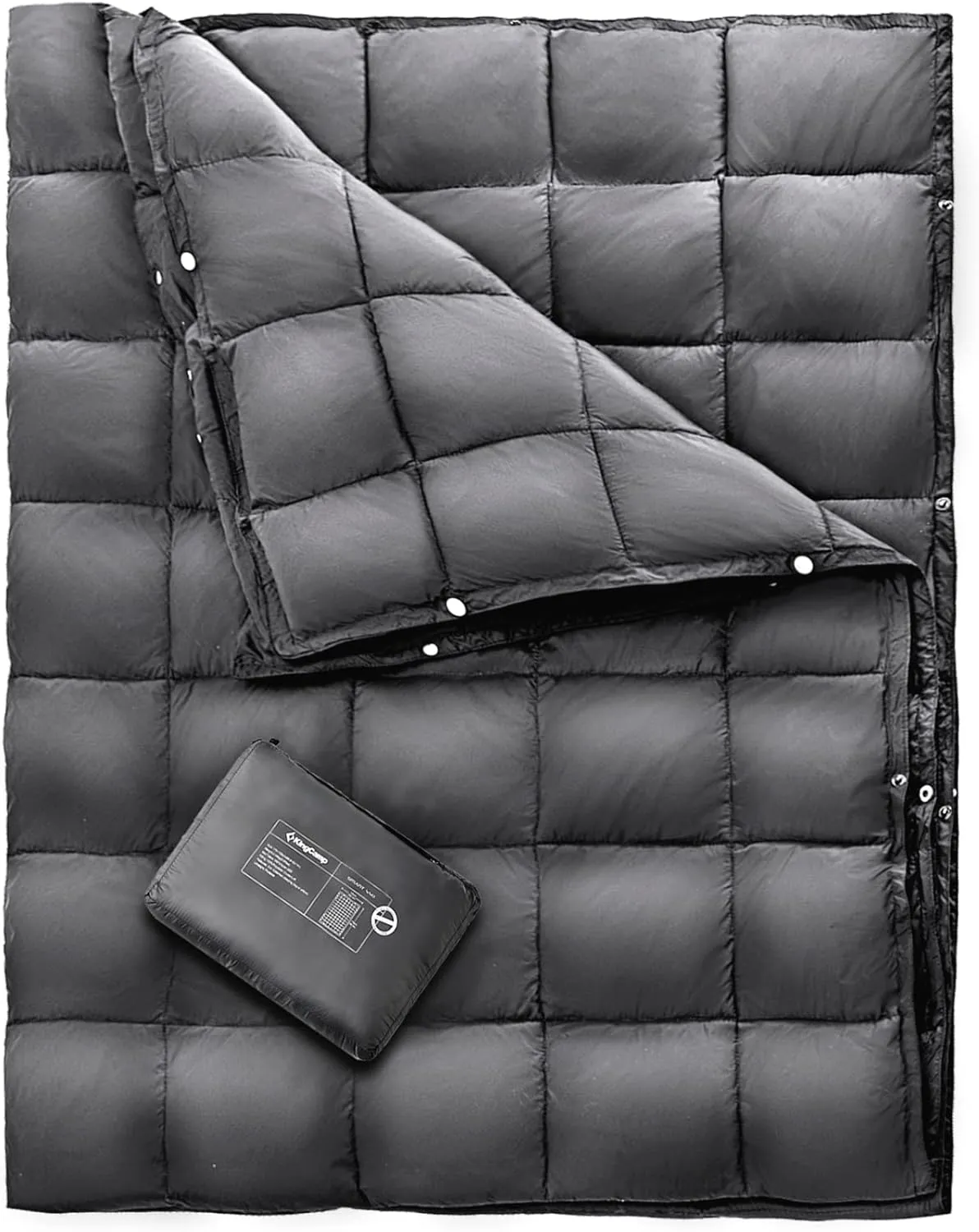 KingCamp Down Camping Blanket - Packable Lightweight Travel Blanket for Stadium, Camping, Backpacking, Compact & Water Resistant & Warm Airplane Quilt
