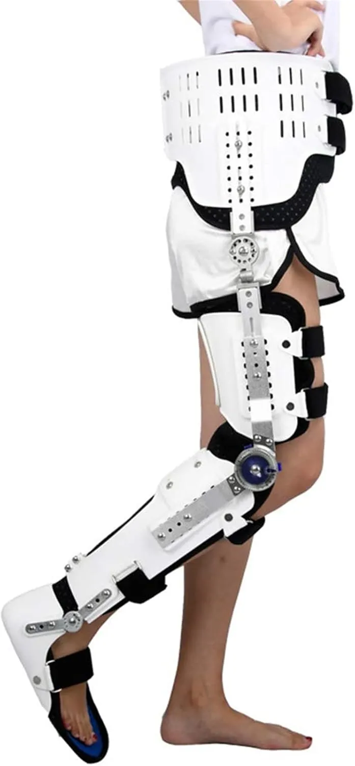 Knee Ankle Foot Orthotic Orthotics Thigh Knee Leg Ankle Firm Limb Belt Firm and Safe Material Post-Operative Rehabilitation, Hip Ankle Foot Orthosis Braces