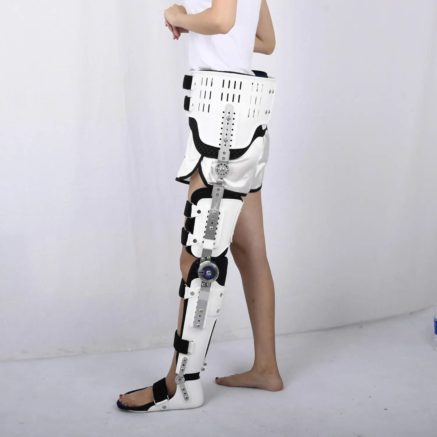 Knee Ankle Foot Orthotic Orthotics Thigh Knee Leg Ankle Firm Limb Belt Firm and Safe Material Post-Operative Rehabilitation, Hip Ankle Foot Orthosis Braces