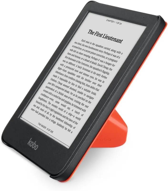 Kobo Clara BW eReader with Case Bundle (Cayenne Red SleepCover, Case Bundle)