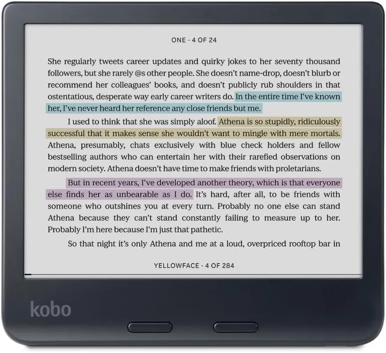 Kobo Libra Colour Black eReader with Case Bundle