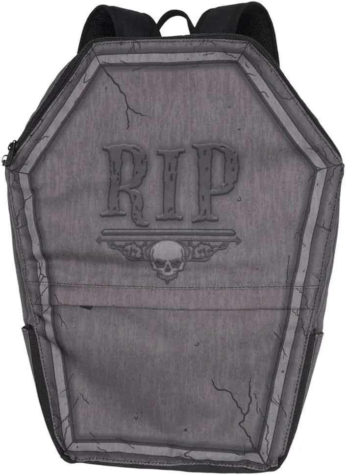kreepsville 666 Tombstone Coffin RIP Gothic Zippered Backpack