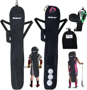 Lacrosse Stick Bag with Backpack Straps, Padded Handle, 2 Pockets, 46" Length