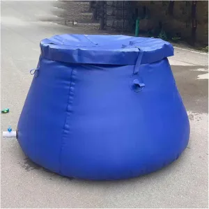 Large Capacity Soft Water Bag Movable Large Water Container Water Reservoir, 53 132 264 317 528 Gallon, Foldable Heavy Duty Blue Water Storage for Breeding/Agricultural(150x100x110cm/1200L/317 Gallon)