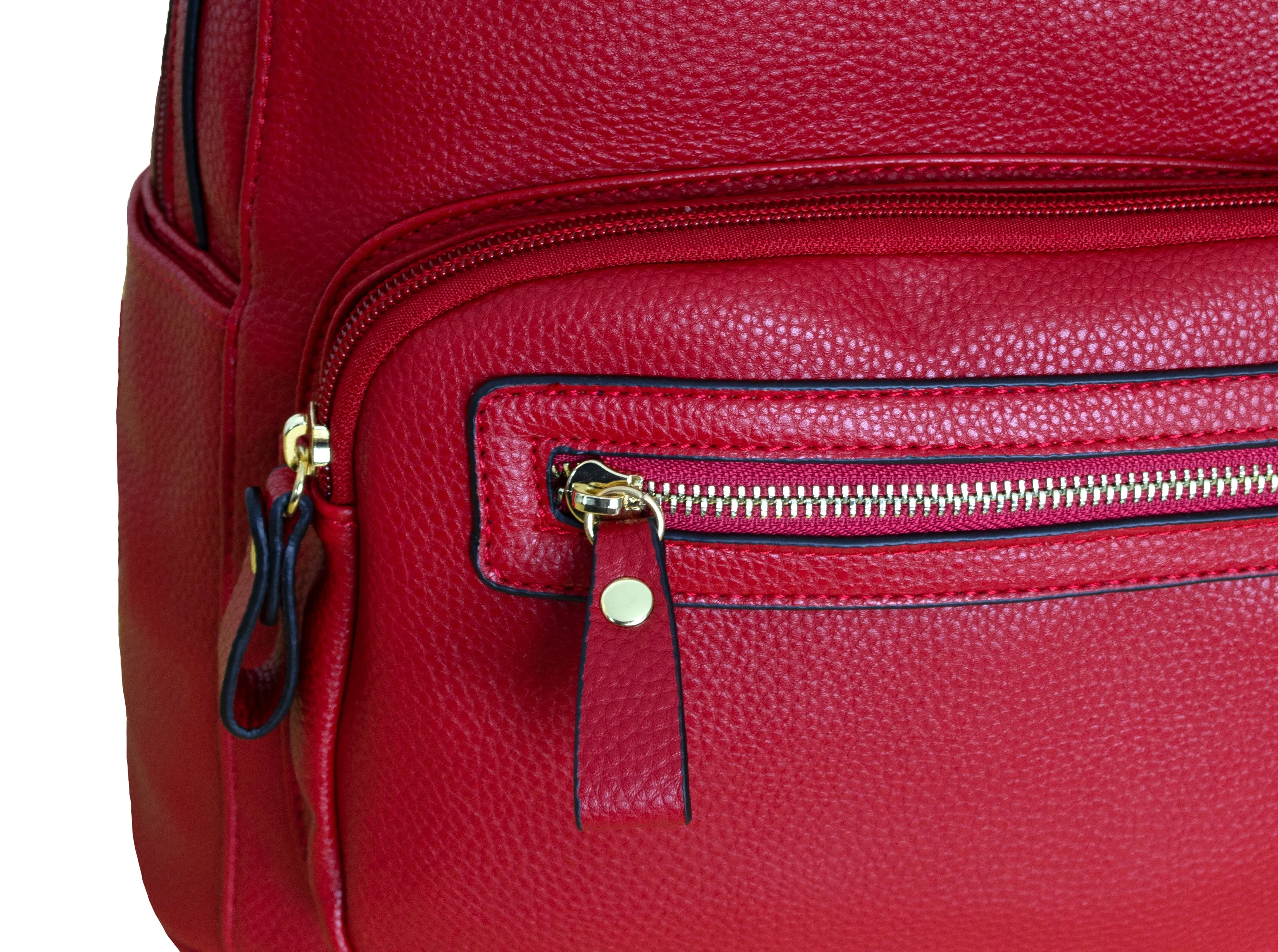 Large Faux Leather Backpack