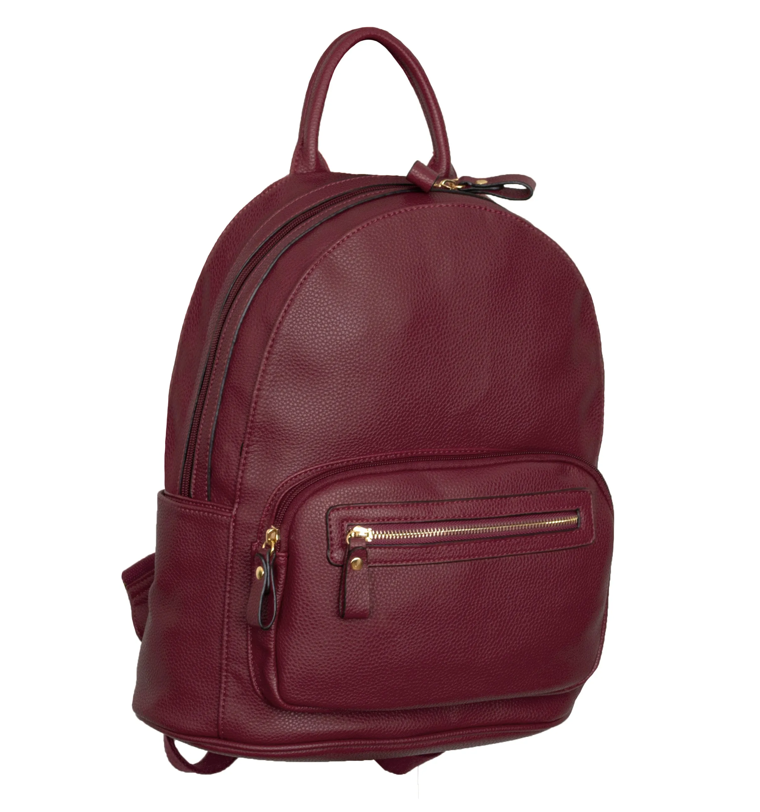 Large Faux Leather Backpack