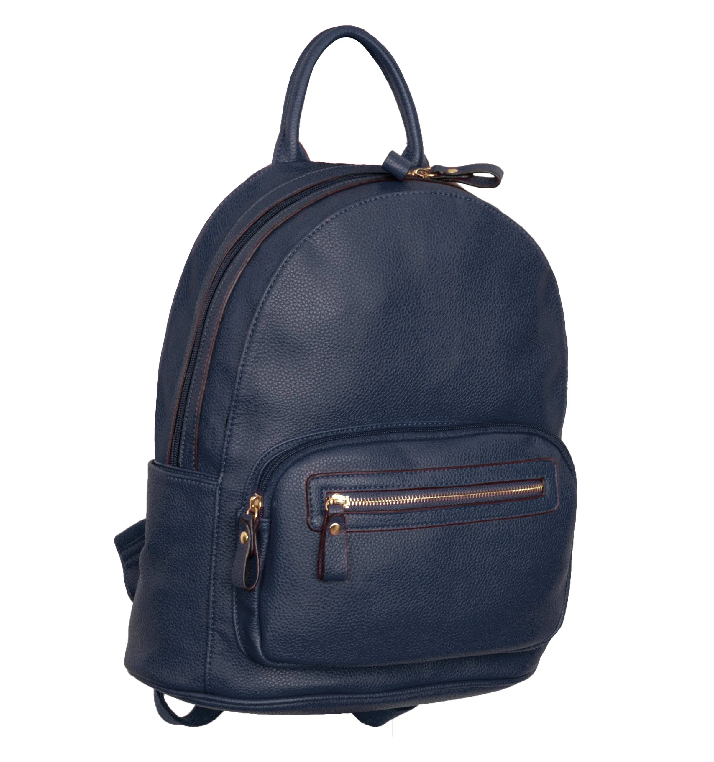 Large Faux Leather Backpack