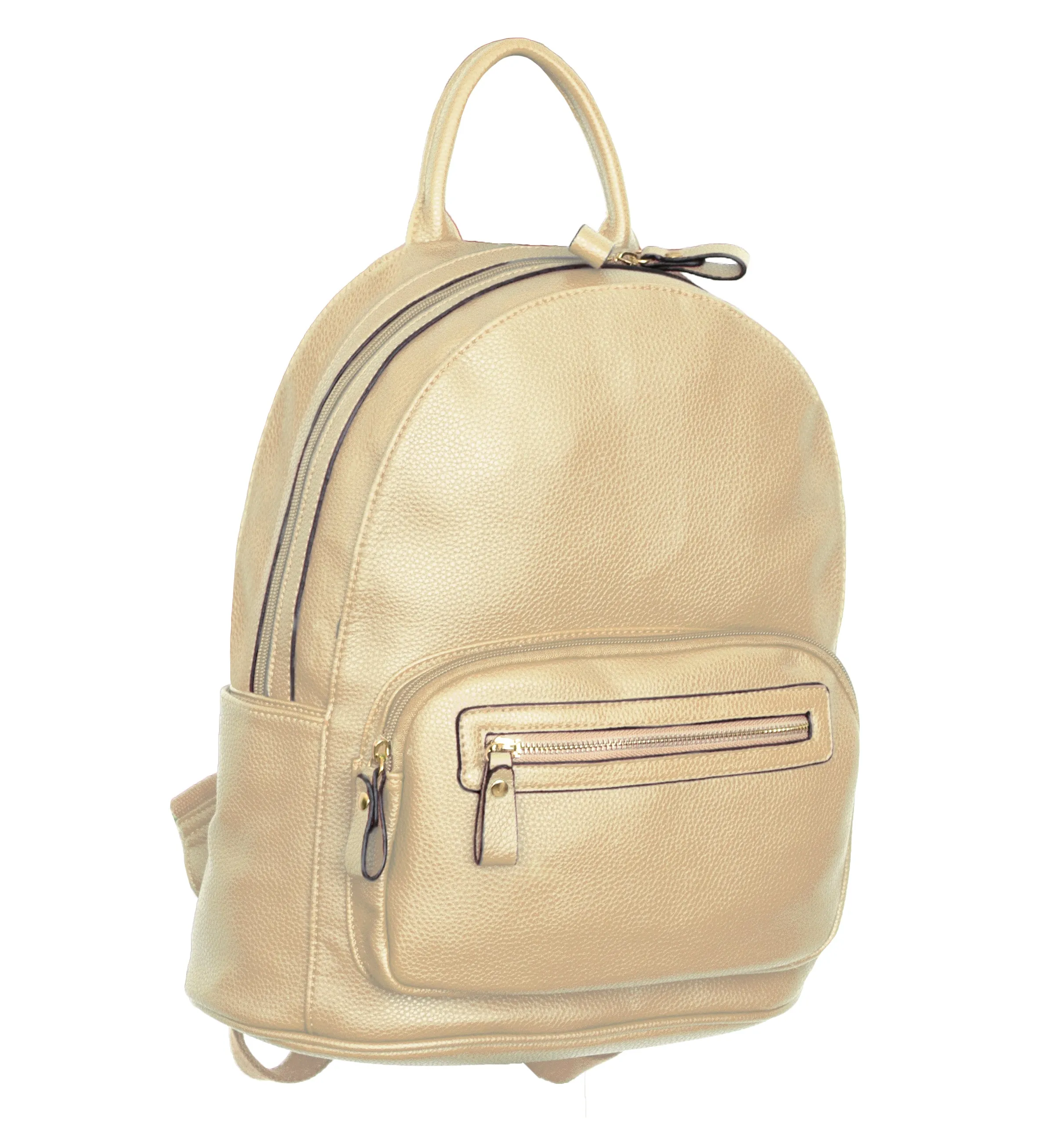 Large Faux Leather Backpack