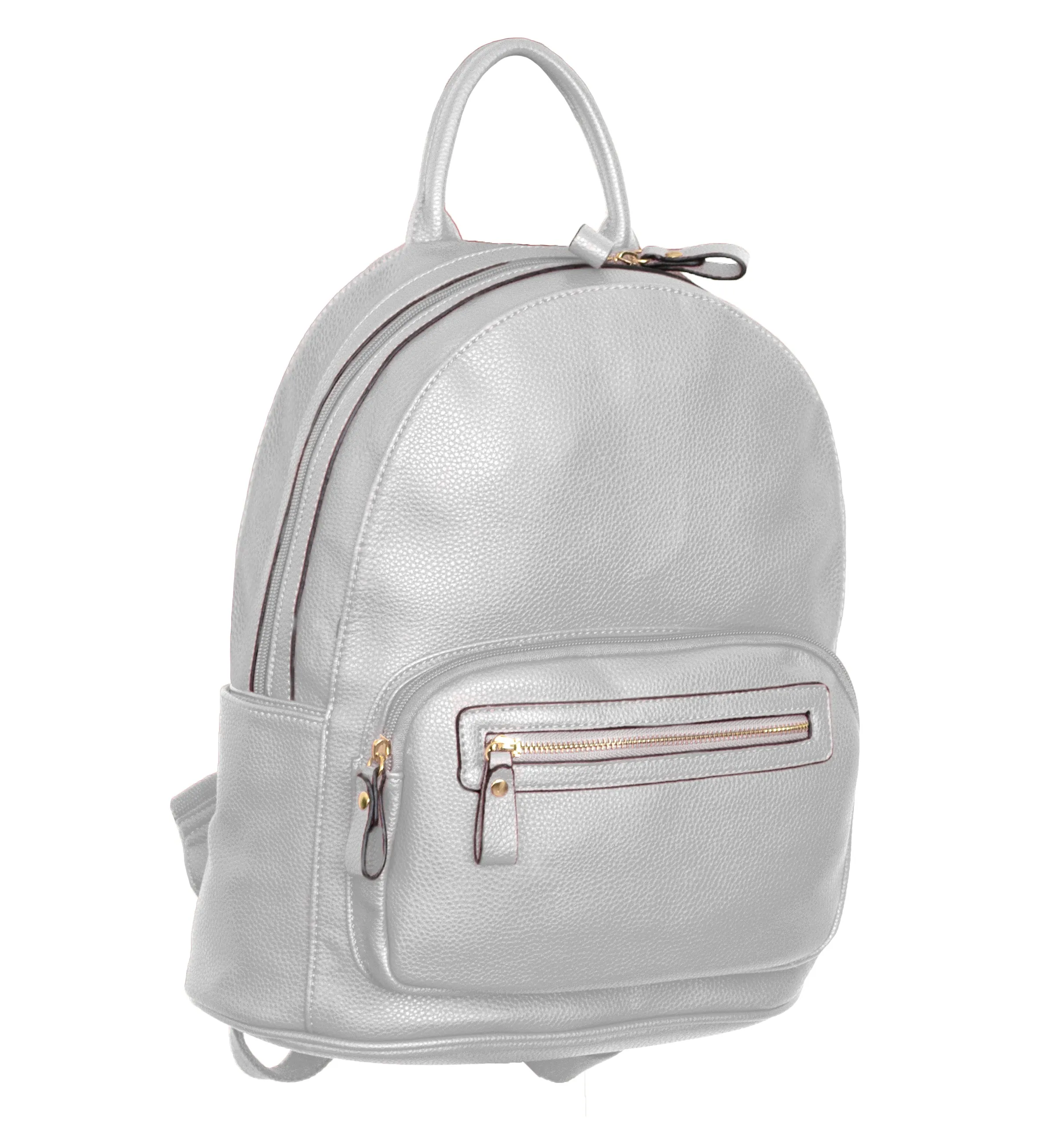 Large Faux Leather Backpack