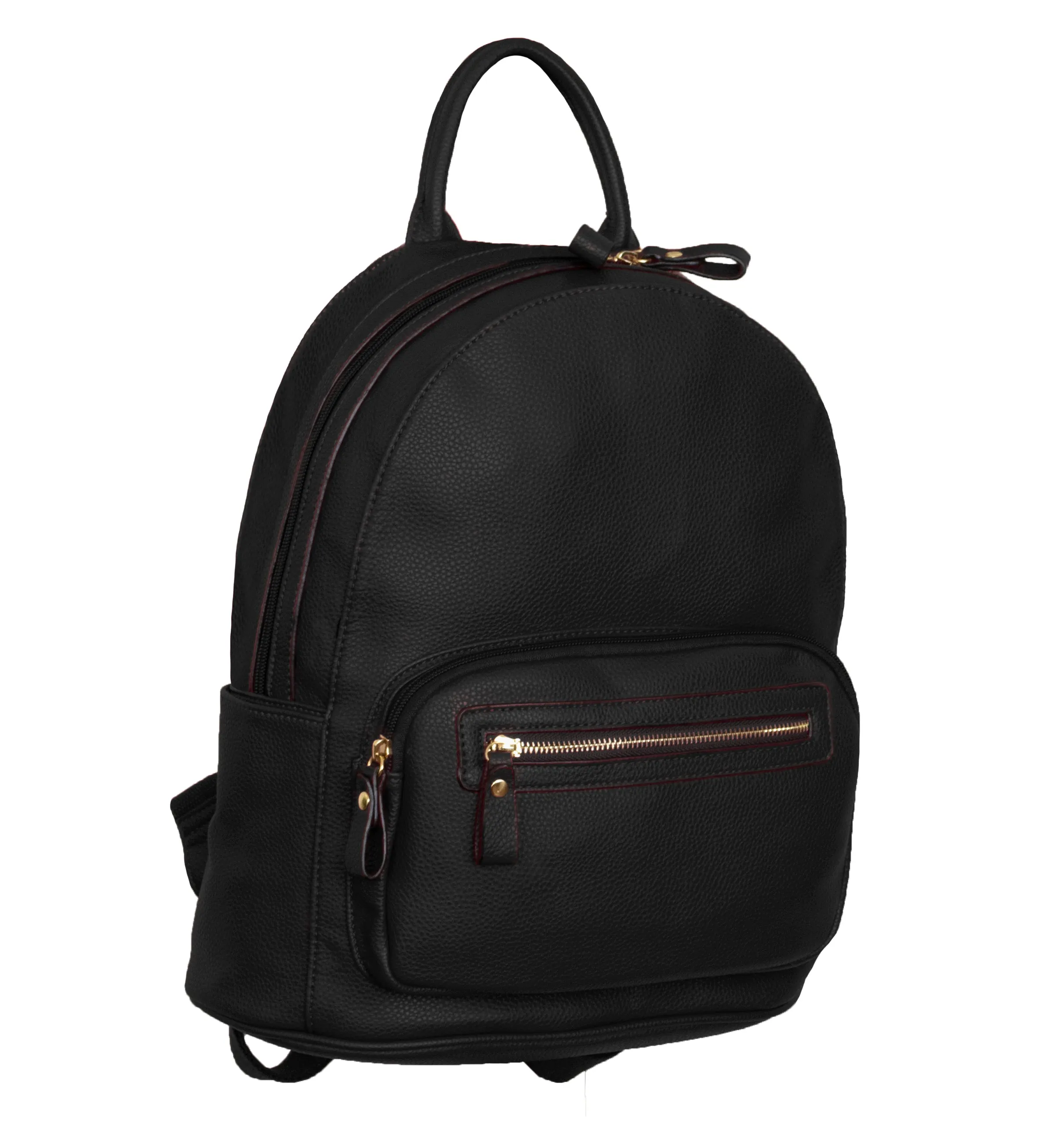 Large Faux Leather Backpack