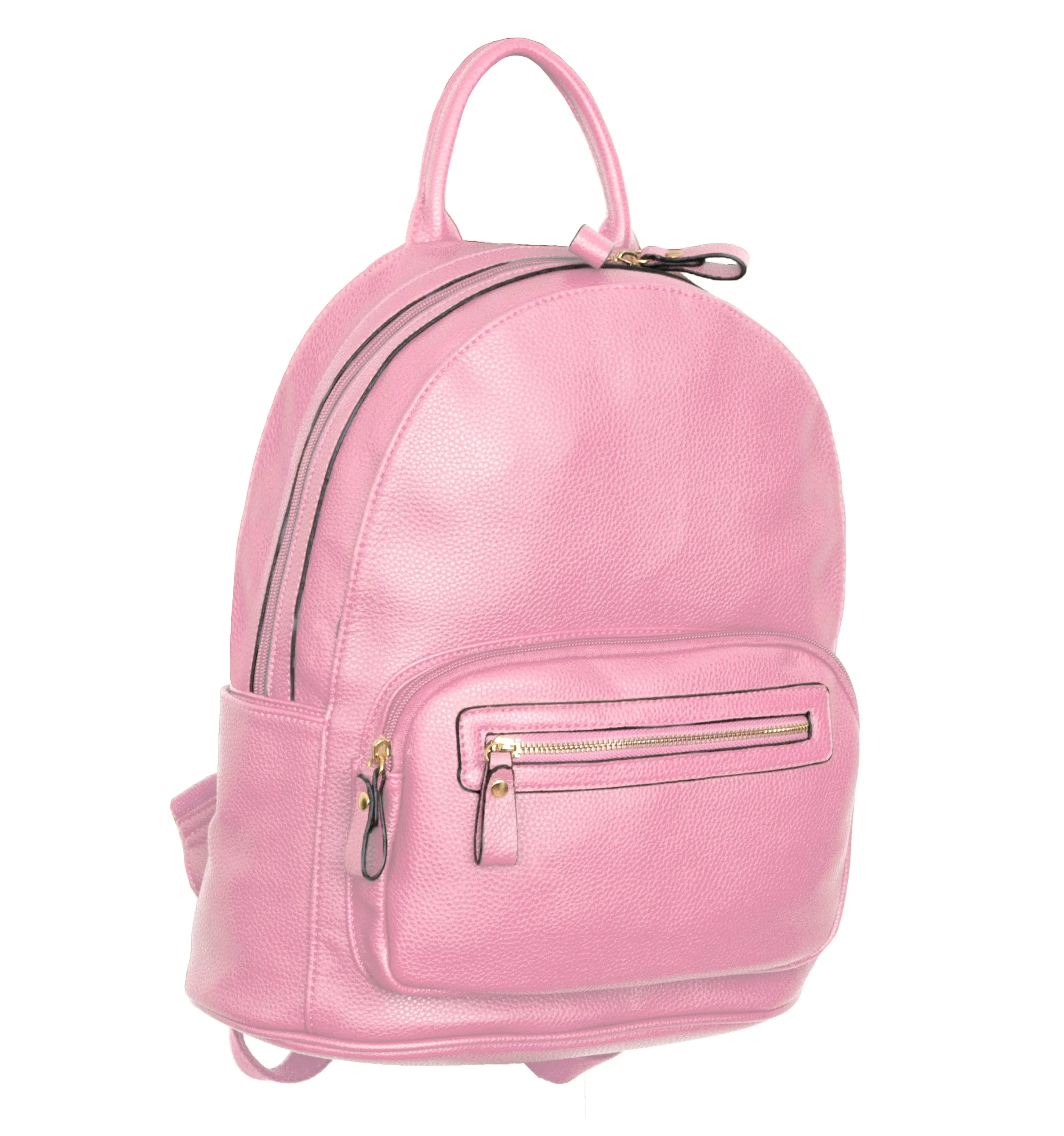 Large Faux Leather Backpack