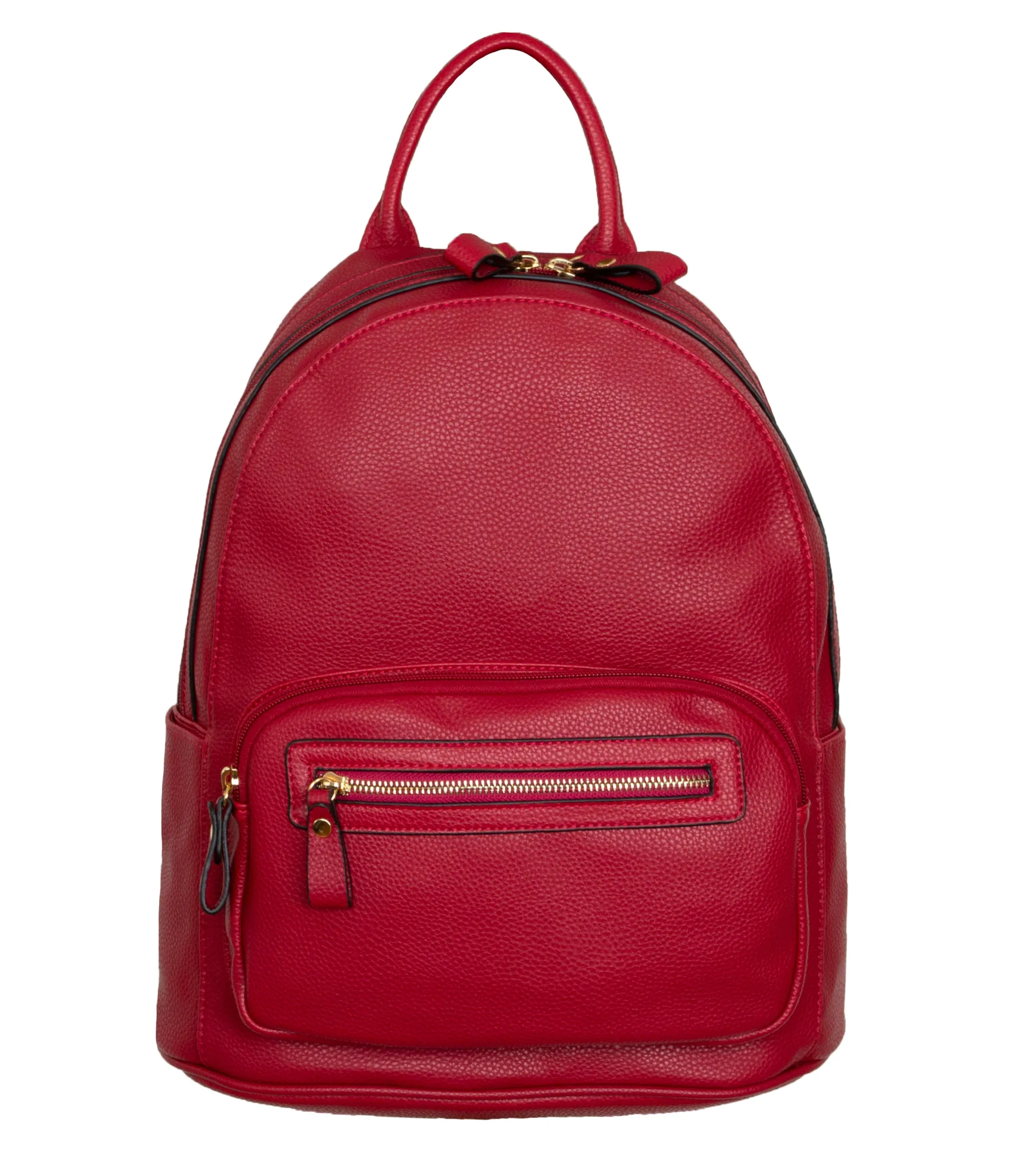 Large Faux Leather Backpack