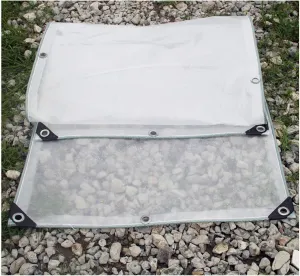 Large Tarpaulin Waterproof Heavy Duty Double Layer Transparent Rainproof Cloth Thicken Sun Room Tarpaulin Windproof Keep Warm Ground Sheet, Multiple Specifications(1.8x2m)