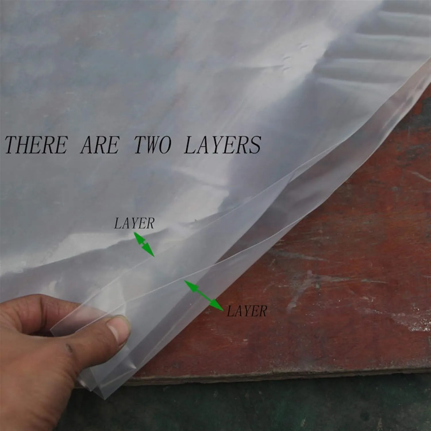 Large Tarpaulin Waterproof Heavy Duty Double Layer Transparent Rainproof Cloth Thicken Sun Room Tarpaulin Windproof Keep Warm Ground Sheet, Multiple Specifications(2.4x2m)