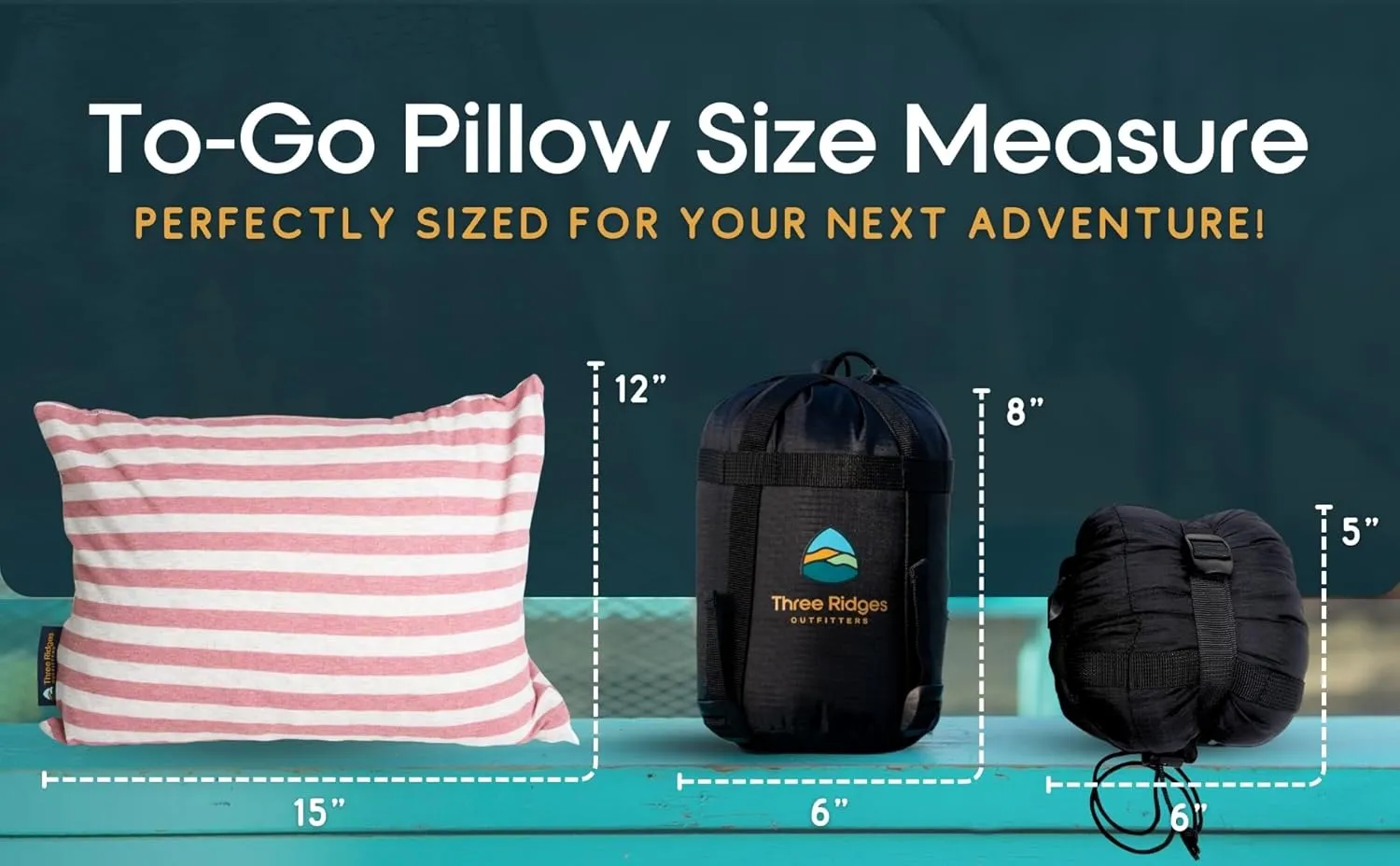 Latex Foam Adventure Pillow - Compressible, Adjustable, Camping, Roadtrip, Airplane, Travel, Camping Essential