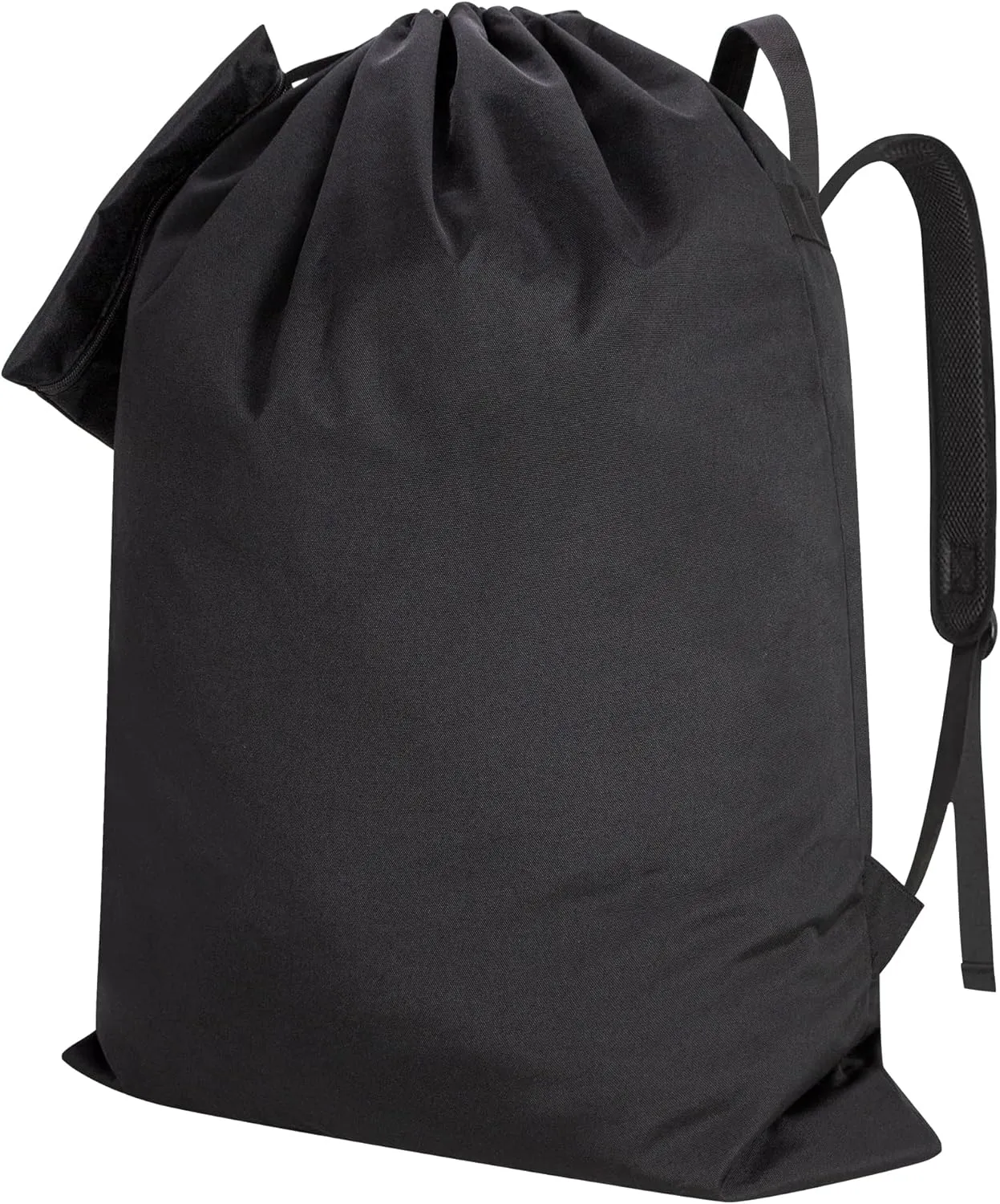 Laundry Bag Backpack, Laundry Bag With Shoulder Straps Handle Extra Large Heavy Duty Foldable Dirty Clothes Backpack For College, Travel, Laundromat, Camping 27"x 34"(Upgraded Black)