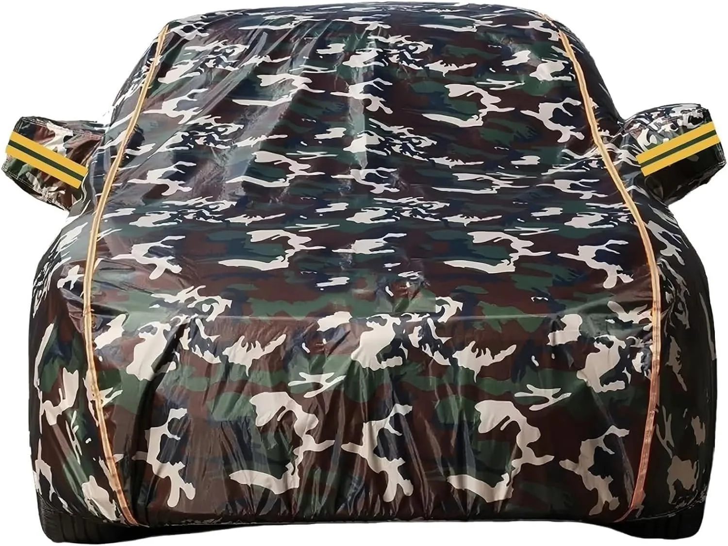 LinGKon Car Cover for Daimler DB18 1948-1953,Car Tarpaulin Waterproof Sun Protection UV Dustproof Scratch Resistant,Custom Car Cover for Indoor and Outdoor with Side Zipper Reflective Strip(Camo)
