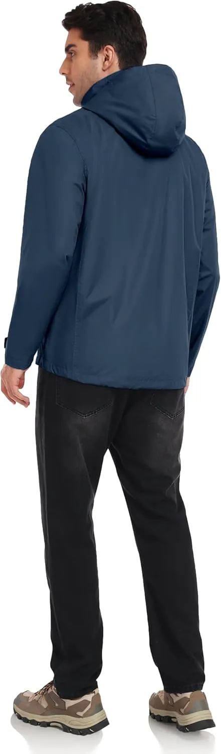 Little Donkey Andy Men's High-performance Waterproof Rain Jacket Ultra Lightweight Rain Shell for Hiking,Golf,Travel