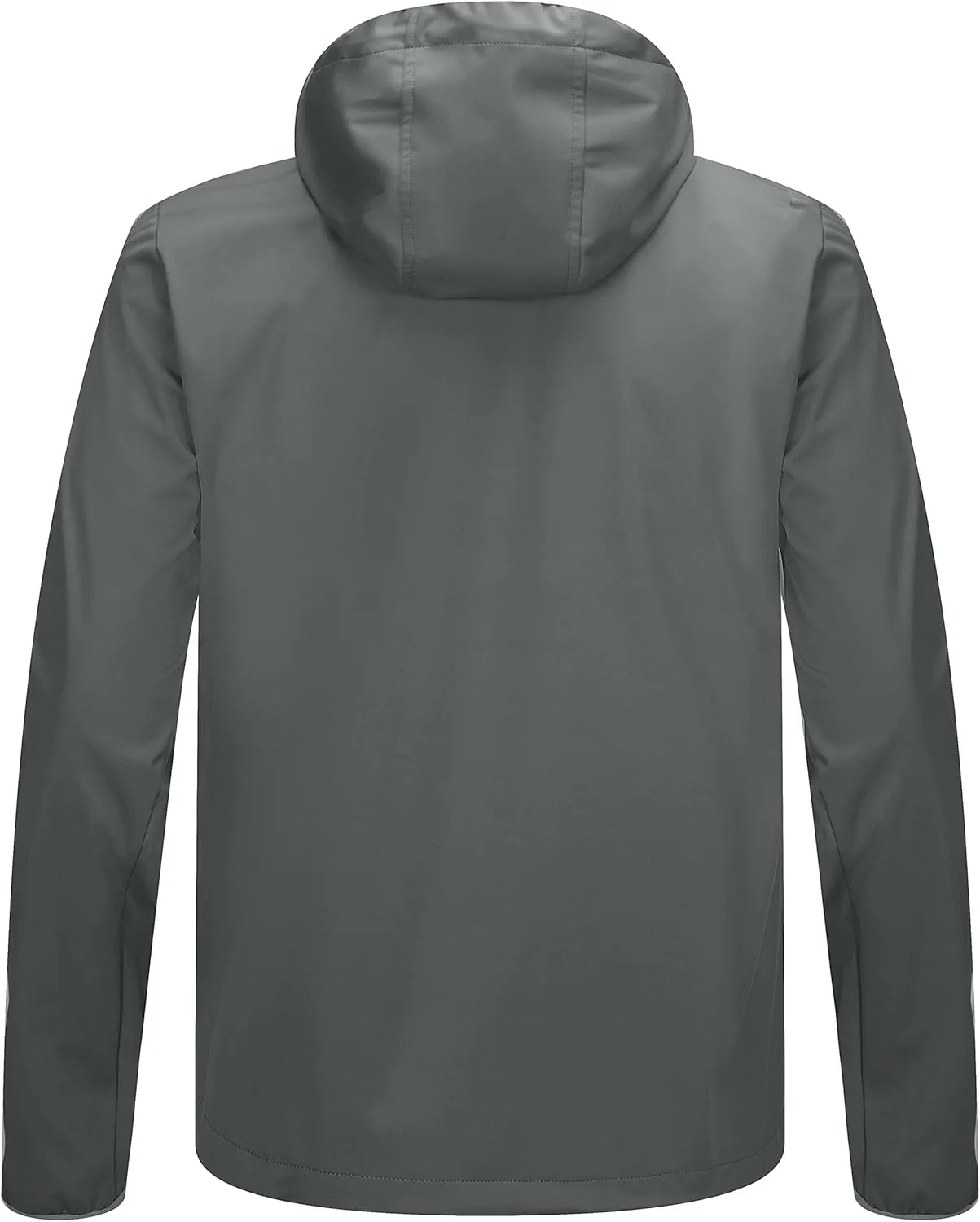 Little Donkey Andy Men's Lightweight Hooded Softshell Jacket for Running Travel Hiking, Windproof Outerwear, Water Repellent