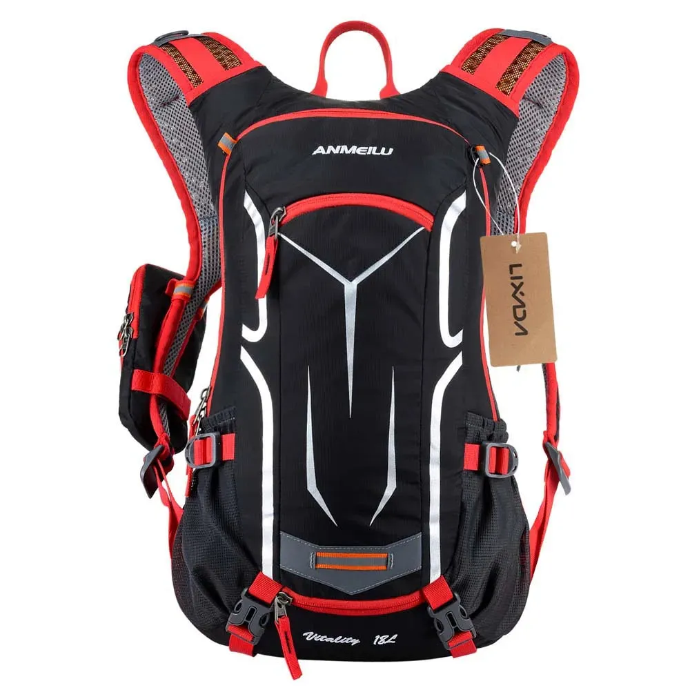 Lixada 18L Waterproof Bicycle Bag MTB Cycling Backpack with Rain Cover Breathable Climb Hiking Camping Bike Hydration Backpack
