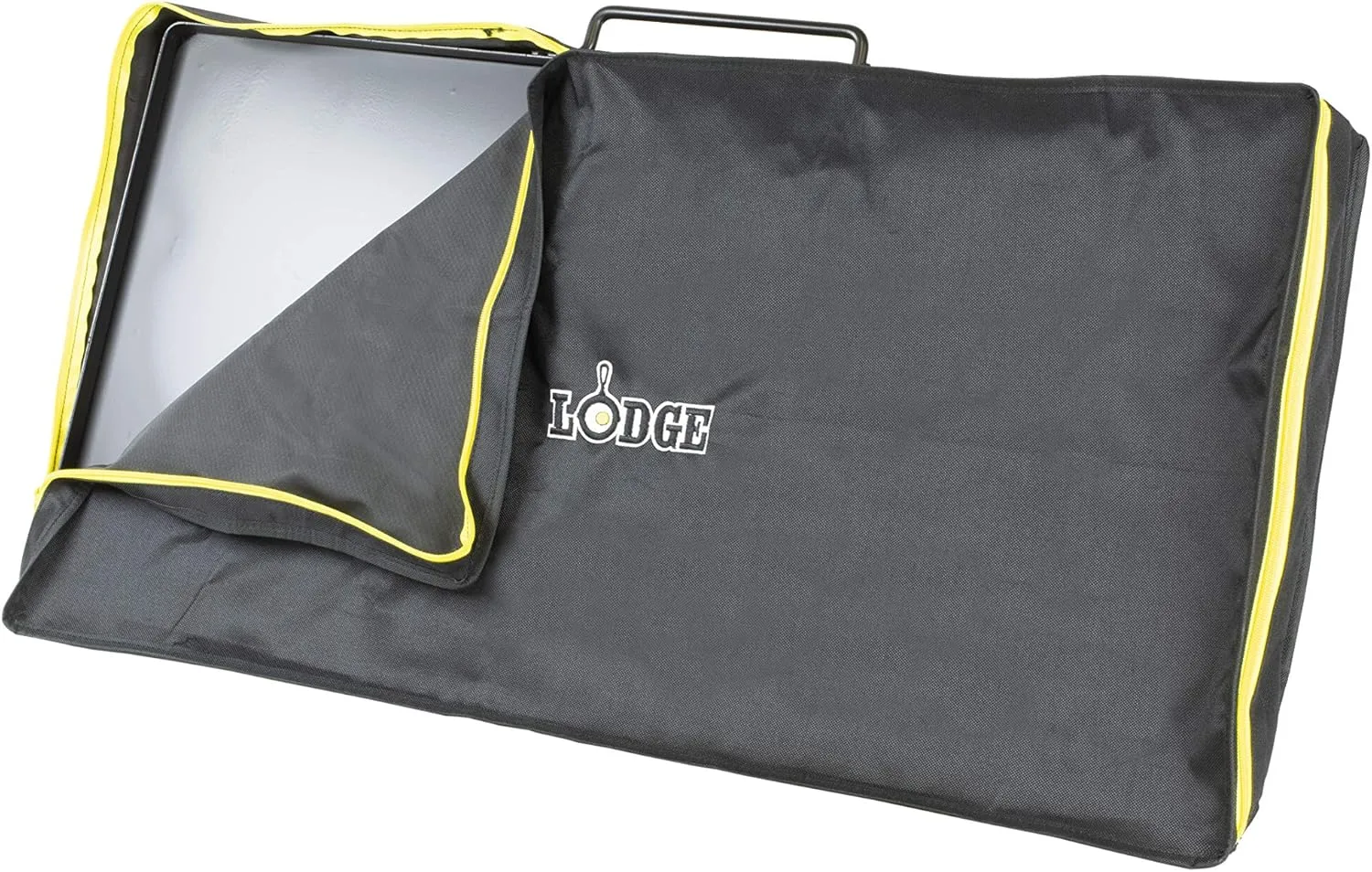 Lodge Outdoor Camp Cooking Table Tote Bag - Durable, Weather-Resistant Table Tote Bag with Handle - Black