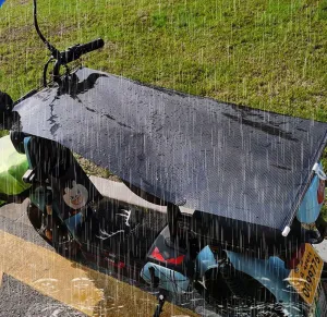 Loizziuy Bike Covers Automatic Retractable, Electric Vehicle Sunscreen Seat Cover, Battery Electric Vehicle Cushion, Summer Rainproof Vehicle Cover, Universal for Motorcycles