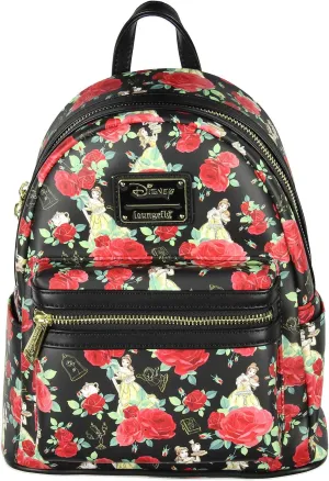 Loungefly Disney Beauty And The Beast Belle Roses Mini Backpack