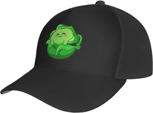 Lovely Cabbage Baseball Cap for Men Women Classic Low Profile Golf Dad Hats Adjustable Trucker Hat Black