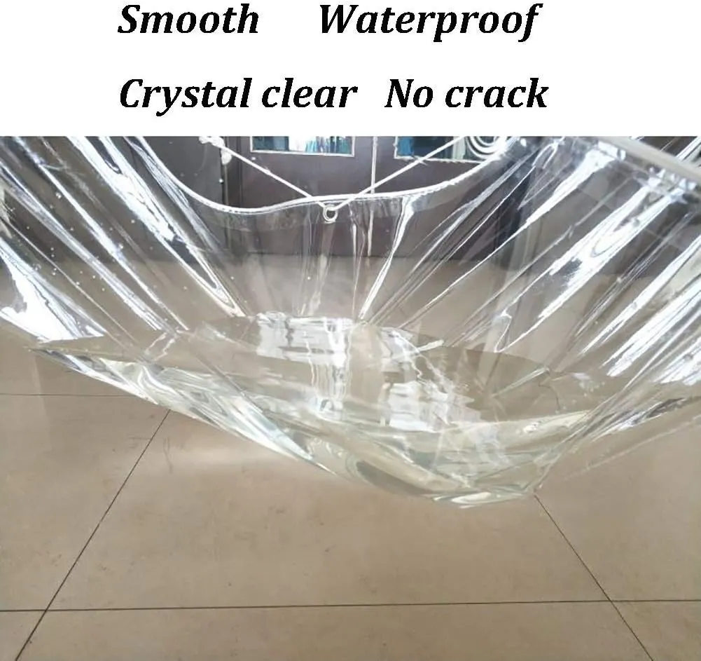LXB Outdoor Multipurpose Tarpaulin-Tarpaulin Heavy-Duty Clear Trap Thicken 19.7 Mil/0.5Mm, PVC Transparent Waterproof with Grommets, Cover Tent Shelter Camping,1X1.5M