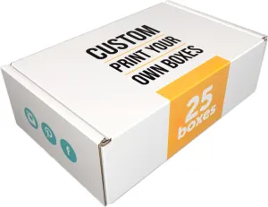 Make Your Own 6 x 4 x 2" Custom Boxes, Printed on the Outside (Mailers & Shipping Boxes). Great for Subscriptions, Gift Boxes, Product Packaging, etc. Made with Corrugated Cardboard