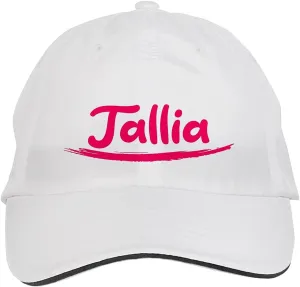 Makoroni - Tallia Name Hat Adjustable Cap, DesB50 White