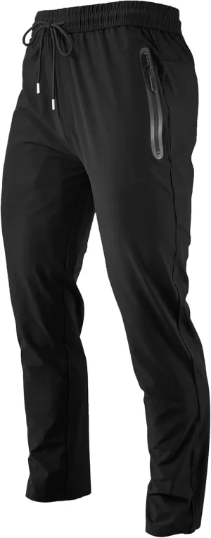 Men's Athletic Hiking Pants Lightweight Quick Dry Travel Fishing Joggers Running Workout Active Track Pants