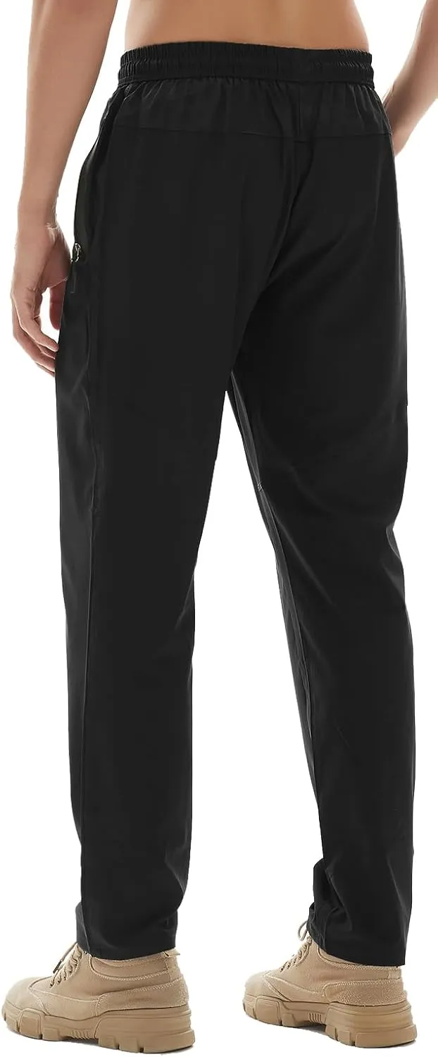Men's Athletic Hiking Pants Lightweight Quick Dry Travel Fishing Joggers Running Workout Active Track Pants