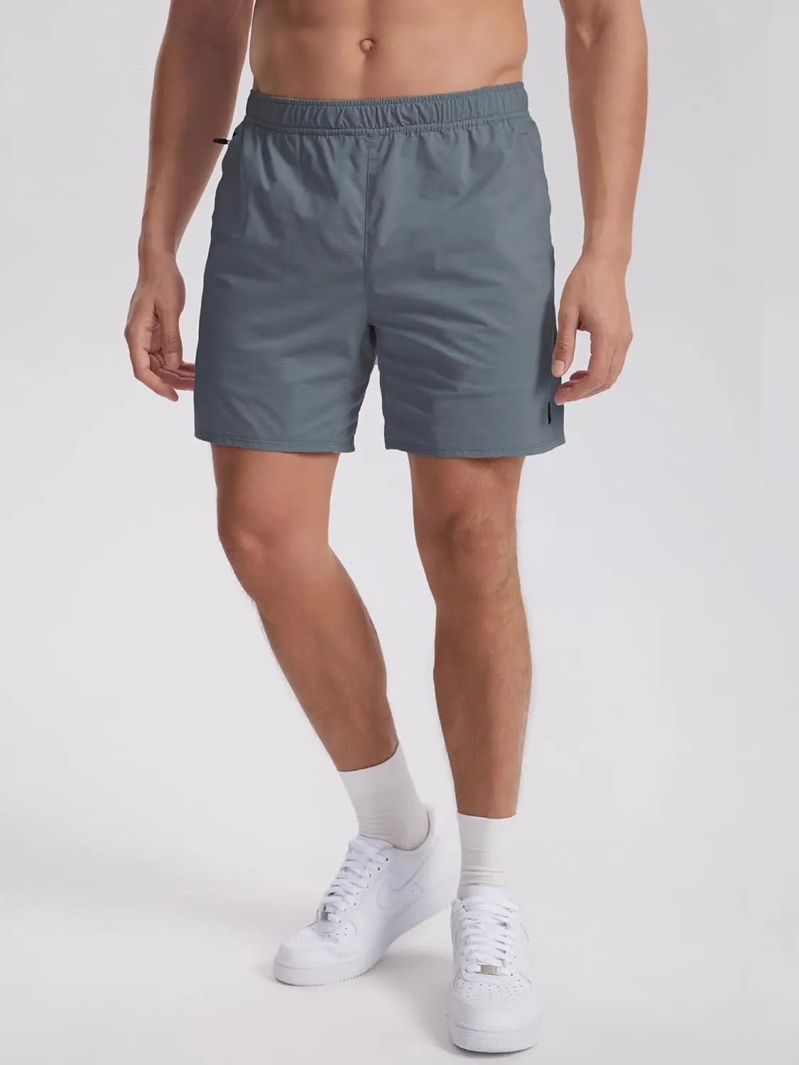 Mens Athletic Shorts Moisture Wicking Pickleball Tennis 5" Camping Hiking Workout Running Shorts with Back Zip Pocket