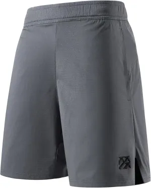 Mens Athletic Shorts Moisture Wicking Pickleball Tennis 5" Camping Hiking Workout Running Shorts with Back Zip Pocket