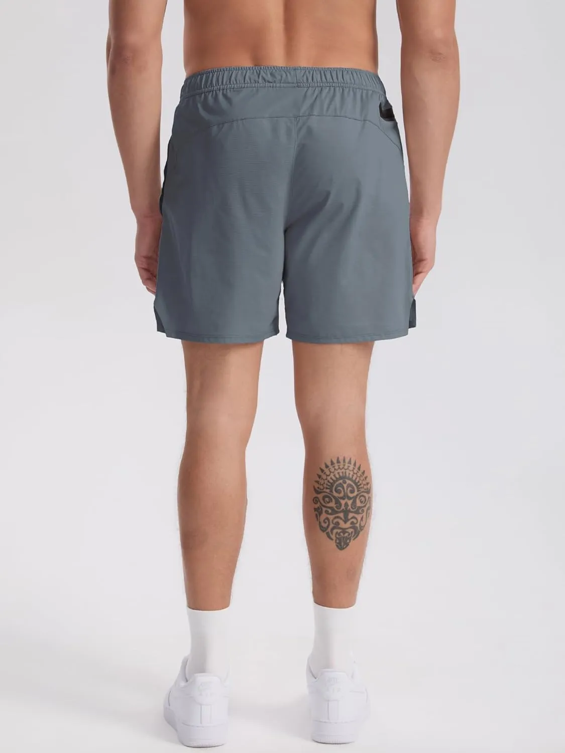 Mens Athletic Shorts Moisture Wicking Pickleball Tennis 5" Camping Hiking Workout Running Shorts with Back Zip Pocket