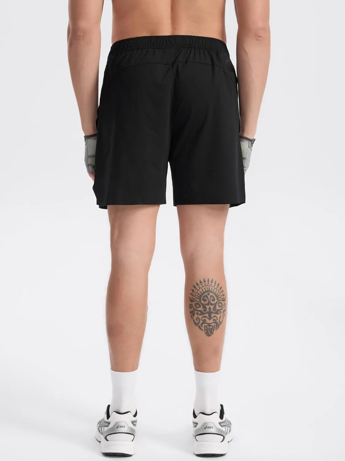 Mens Athletic Shorts Moisture Wicking Pickleball Tennis 5" Camping Hiking Workout Running Shorts with Back Zip Pocket