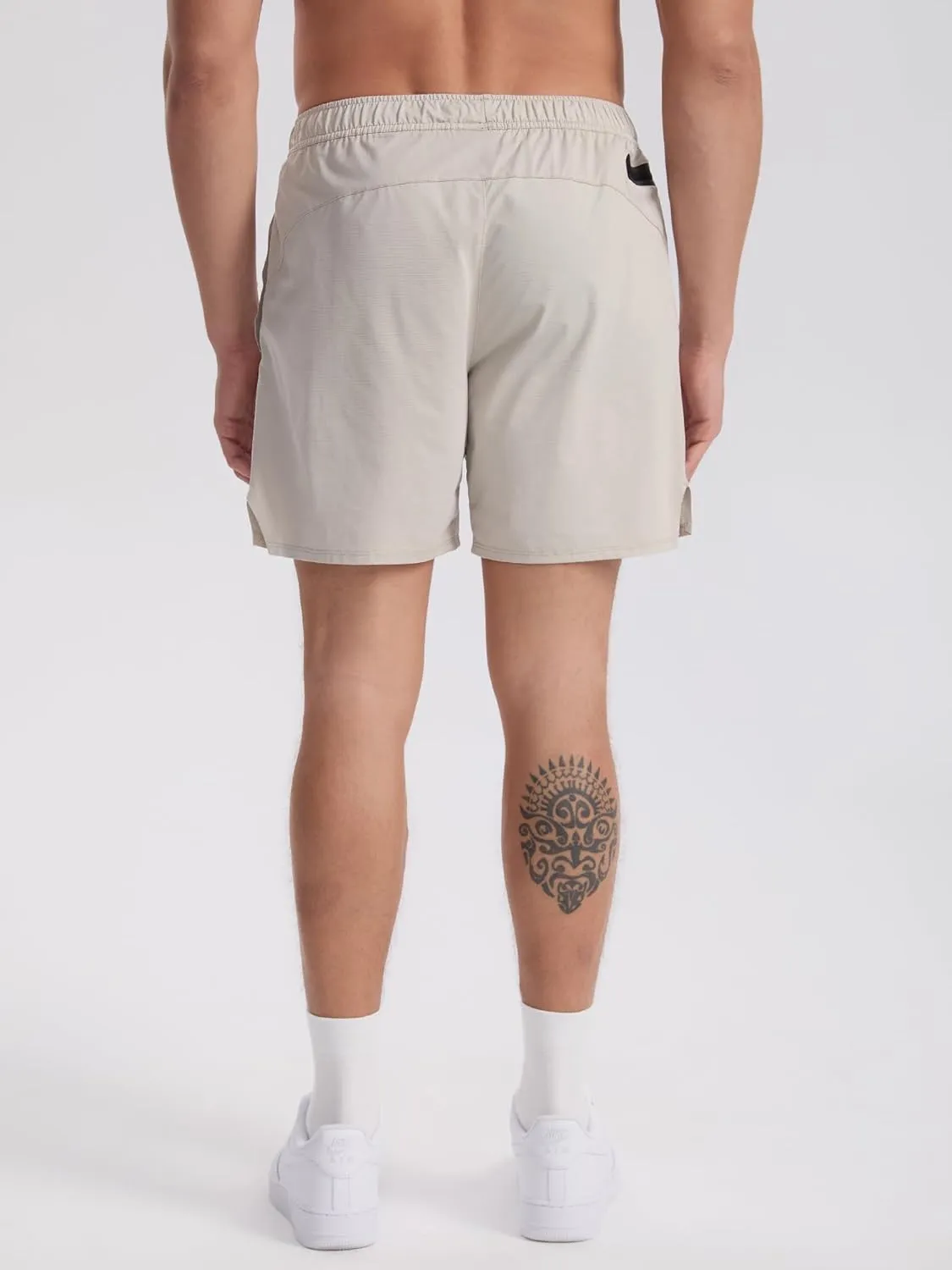 Mens Athletic Shorts Moisture Wicking Pickleball Tennis 5" Camping Hiking Workout Running Shorts with Back Zip Pocket