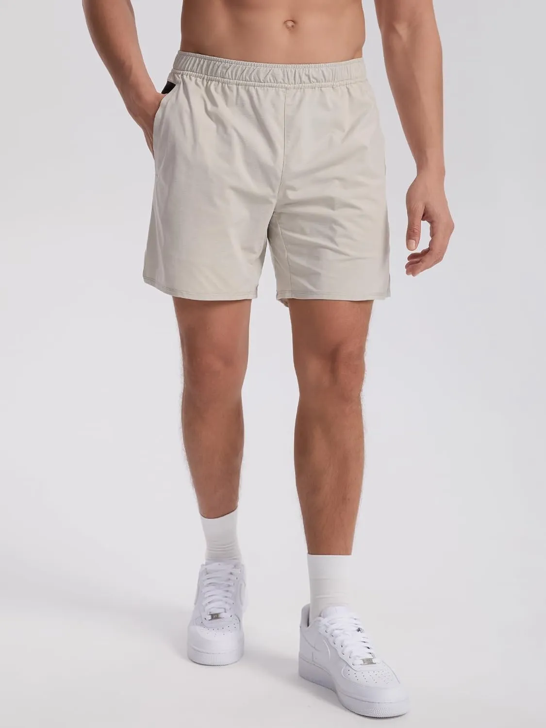Mens Athletic Shorts Moisture Wicking Pickleball Tennis 5" Camping Hiking Workout Running Shorts with Back Zip Pocket