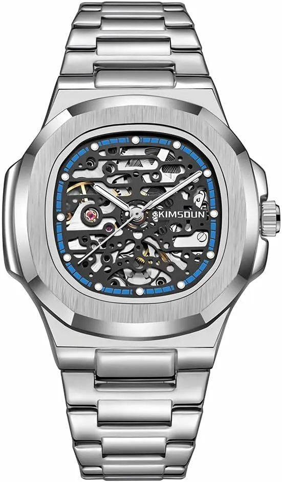 Men's Fully Automatic Mechanical Watch, Waterproof Hollow Dial, Luminous Scale, Fully Automatic Men's Watch, Fashionable Business Watch, Mechanical Watch