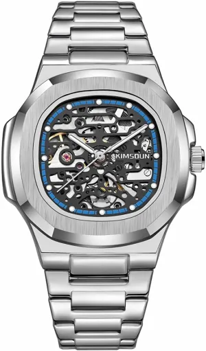 Men's Fully Automatic Mechanical Watch, Waterproof Hollow Dial, Luminous Scale, Fully Automatic Men's Watch, Fashionable Business Watch, Mechanical Watch
