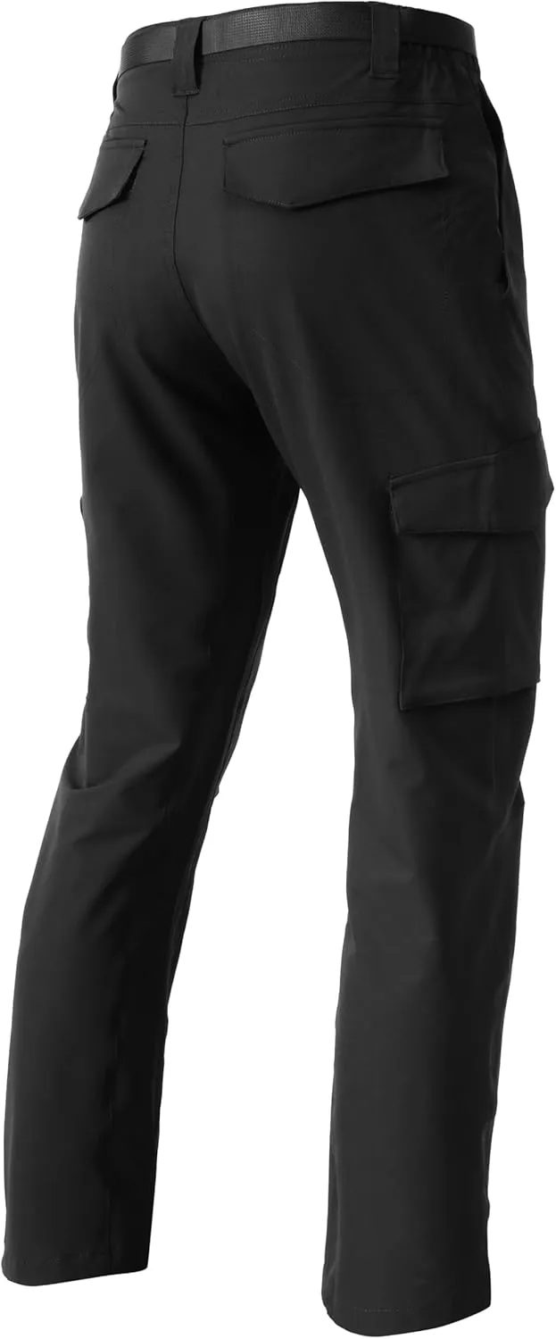 Men's Lightweight Cargo Pants Waterproof Quick Dry Tactical Pants Outdoor Hiking Pants with Belt