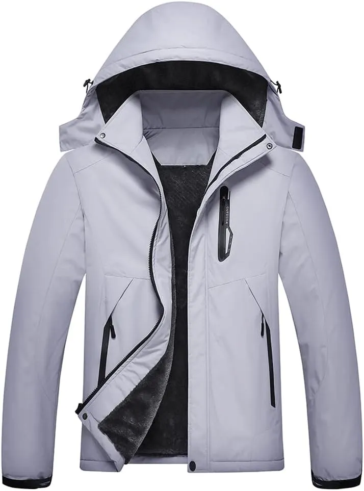 Men's Mountain Waterproof Ski Jacket Winter Windbreaker Warm Hooded Snowboarding Raincoat Jackets