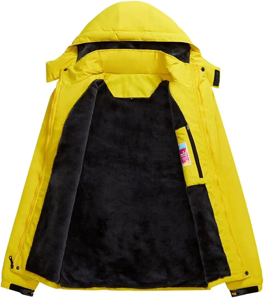 Men's Mountain Waterproof Ski Jacket Winter Windbreaker Warm Hooded Snowboarding Raincoat Jackets