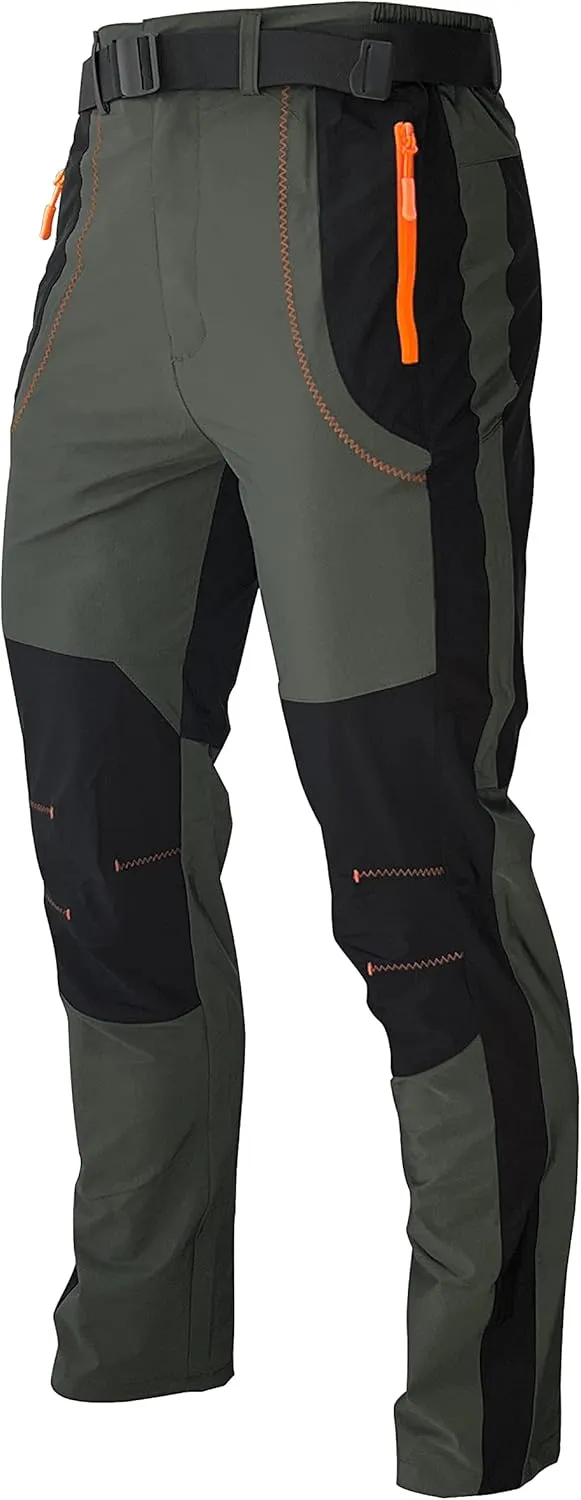 Mens Stretch Work Hiking Pants Quick Dry Lightweight Waterproof Outdoor Travel Climbing Fishing Pants