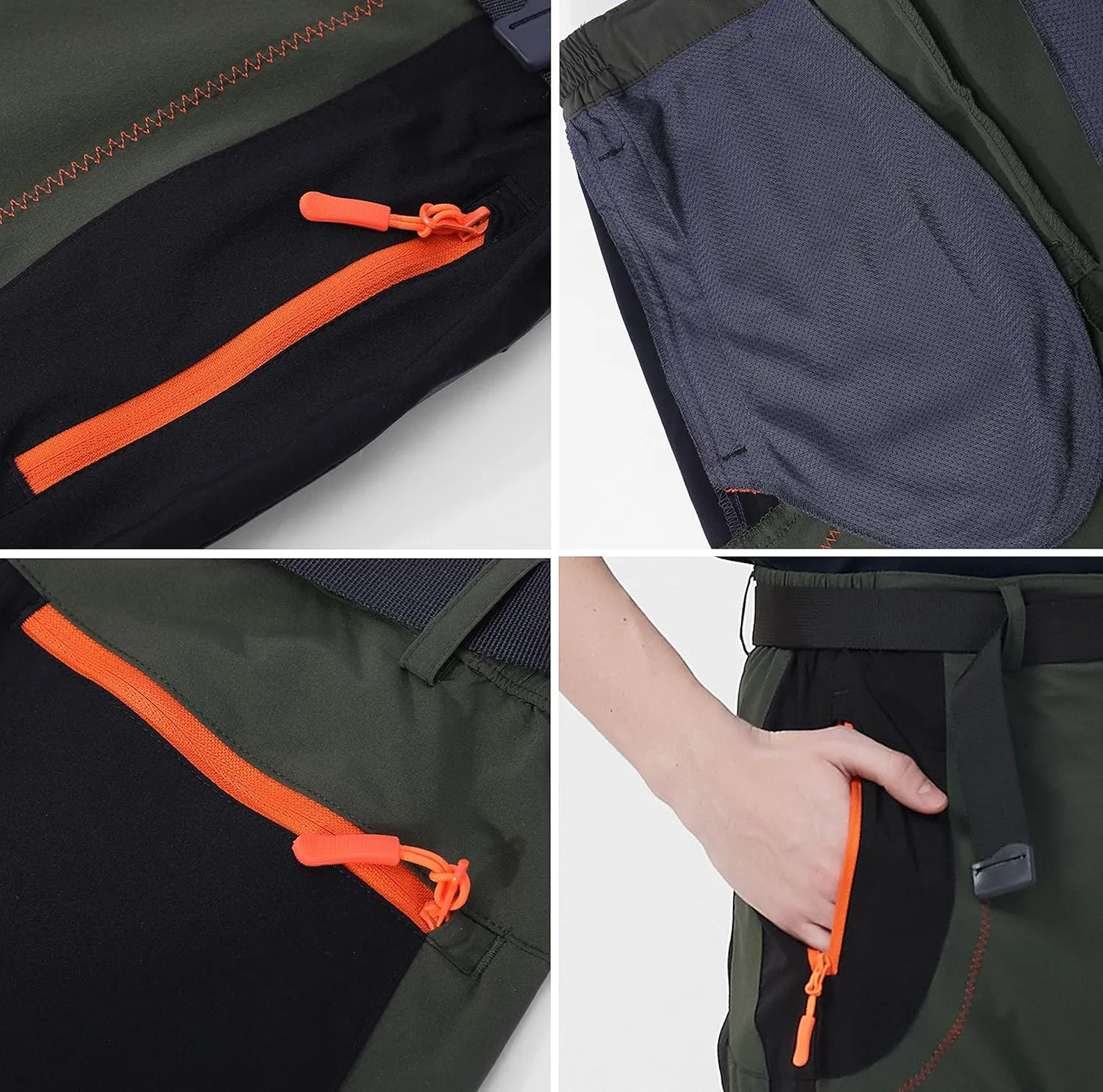 Mens Stretch Work Hiking Pants Quick Dry Lightweight Waterproof Outdoor Travel Climbing Fishing Pants
